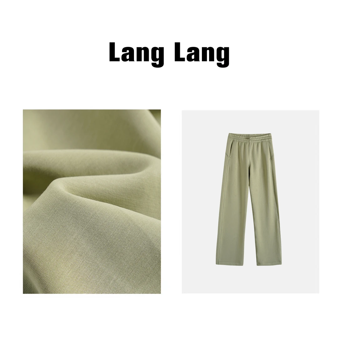 ”纸片人“慵懒极简风复古空气感百搭时尚卫裤