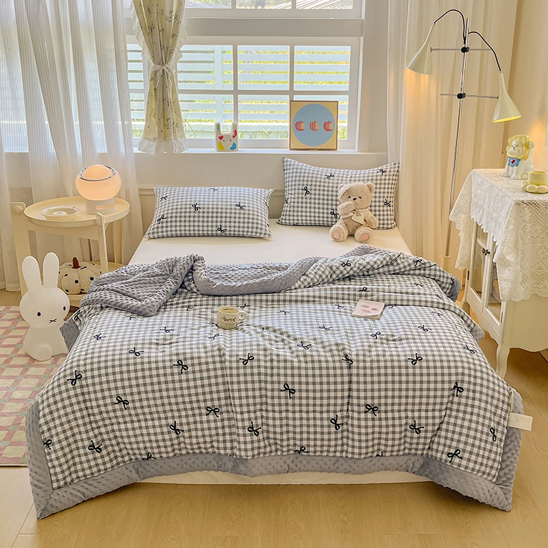 【全棉新款】A类母婴级印花豆豆被加厚冬被可机洗学生秋被芯单双人