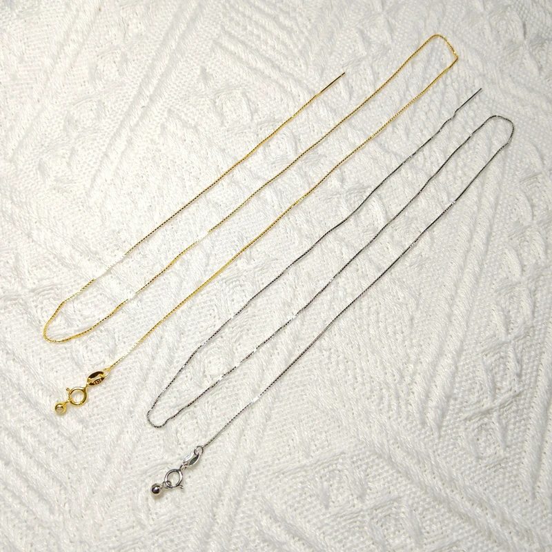 链子925银 S925银盒子链裸链