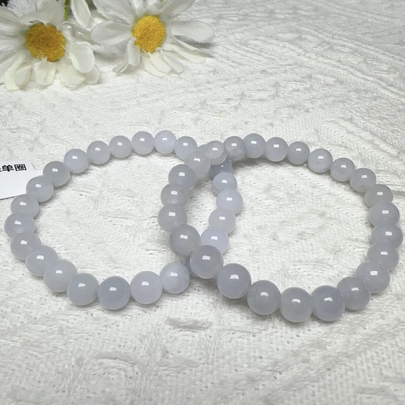 约7-8mm翡翠圆珠单圈手串多样性发一