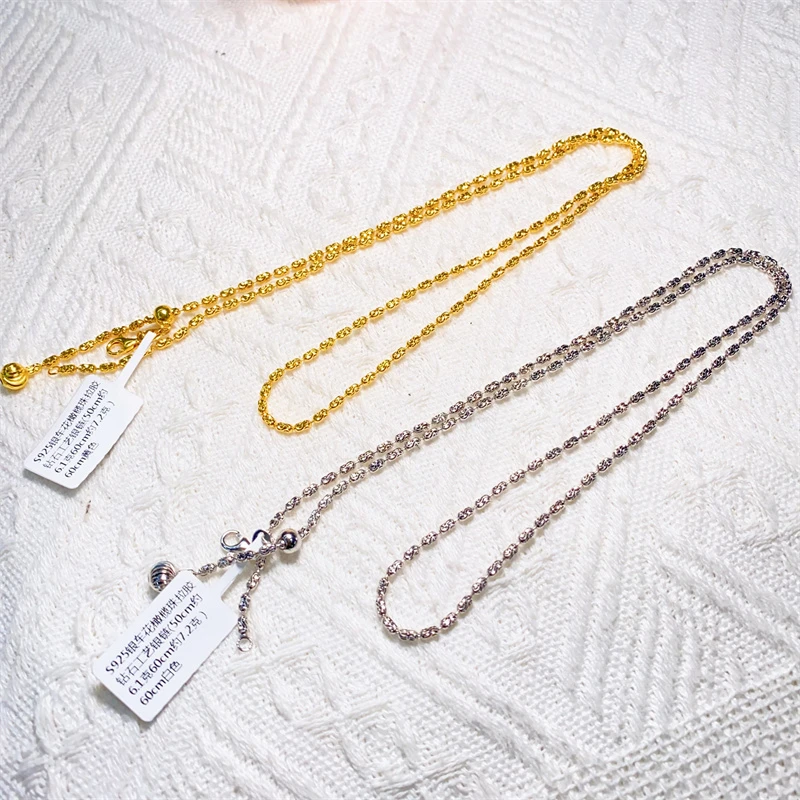 链子925银 S925银车花银链(长60cm约7.2克）