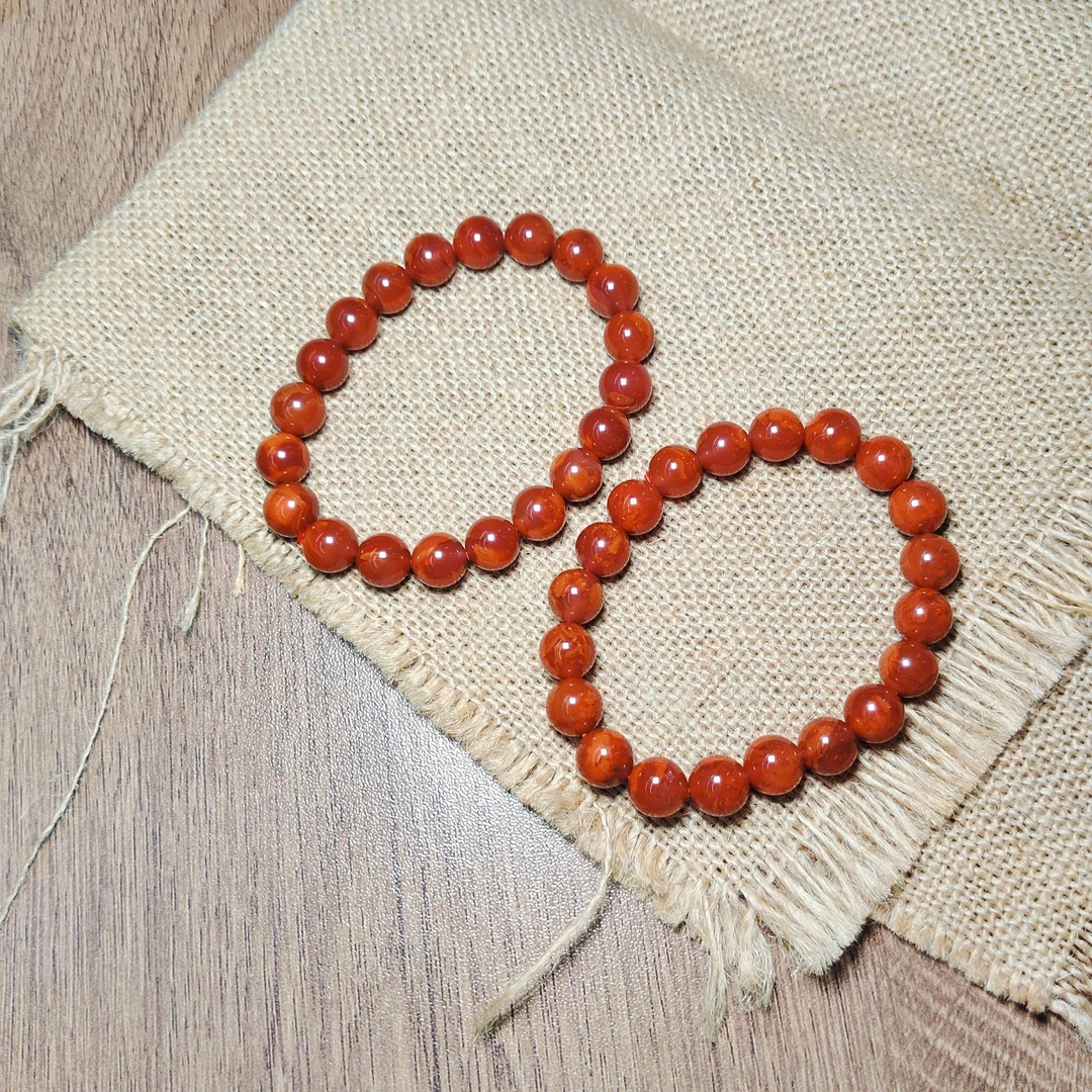 约9-10mm南红玛瑙圆珠单圈手串多样性发一