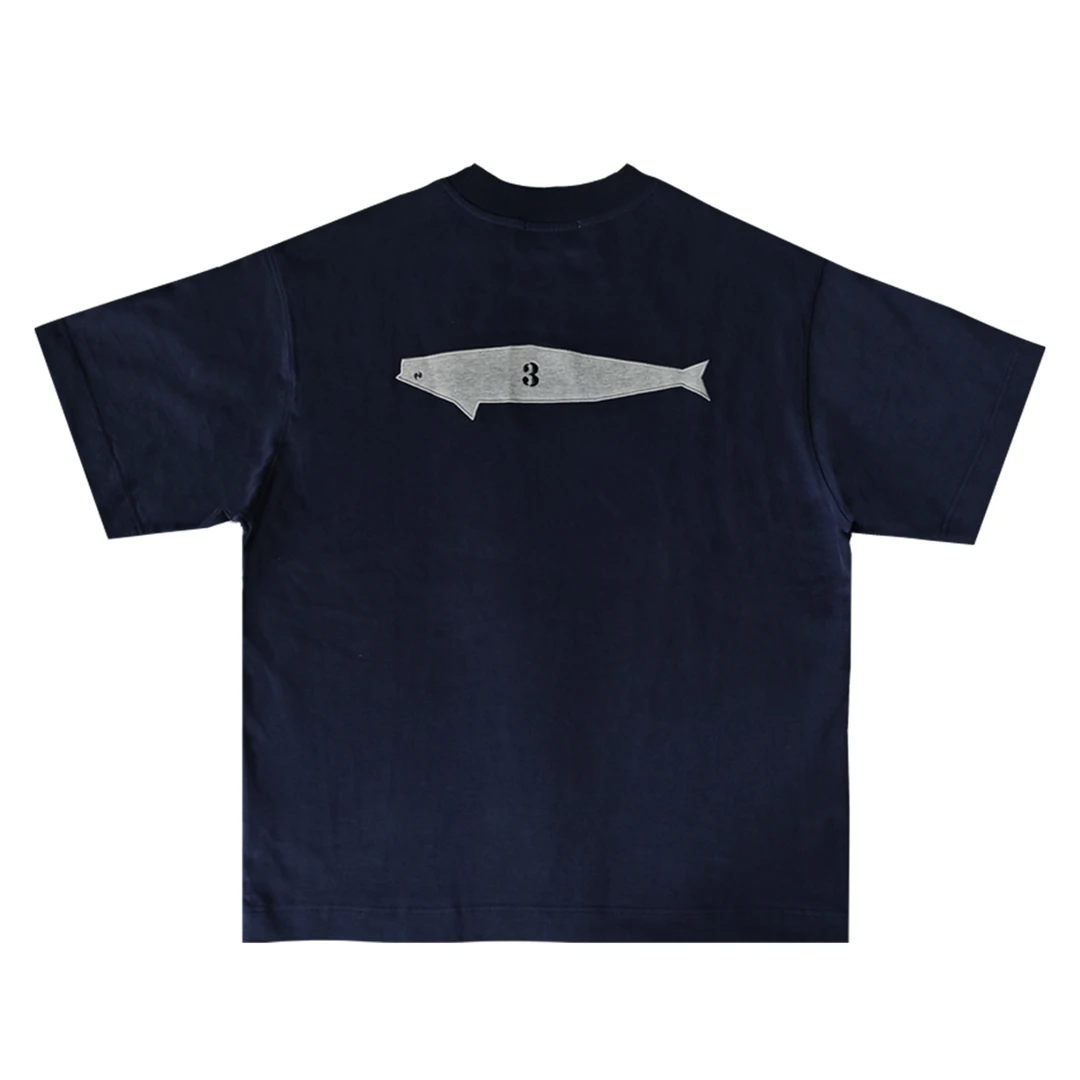 YIHAO STUDIO秋季新款男士重磅T恤美式休闲复古宽松百搭简约短袖