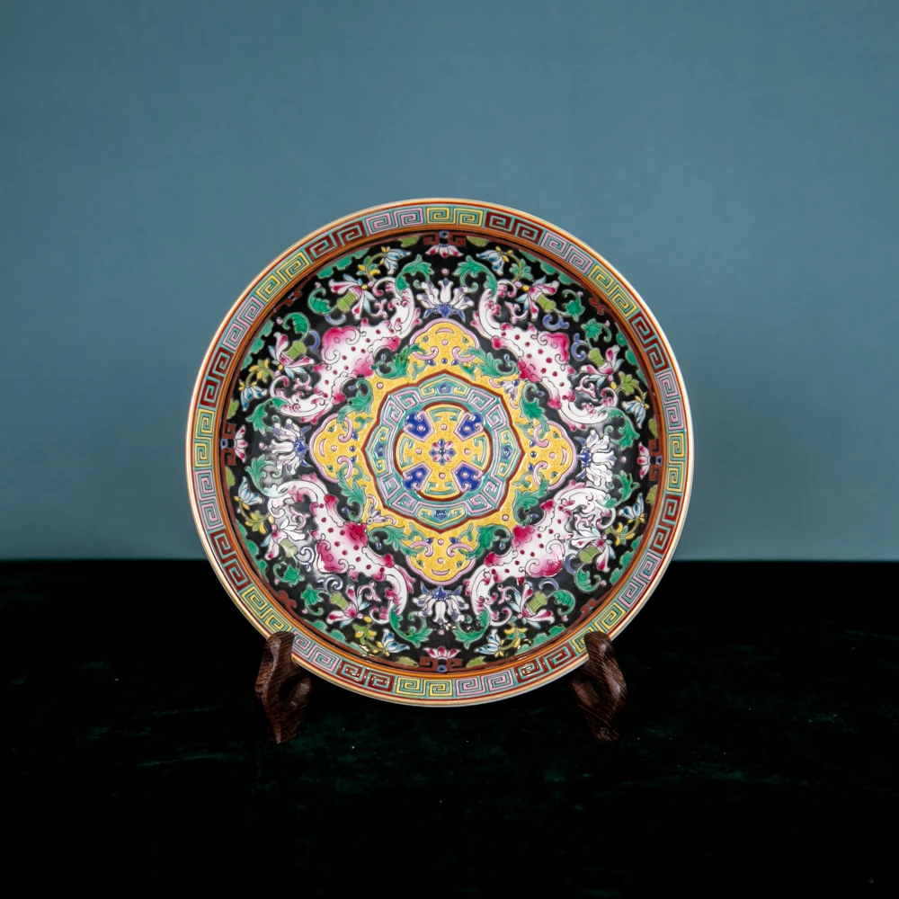清&雍正珐琅彩宝相花纹赏盘FLC-105