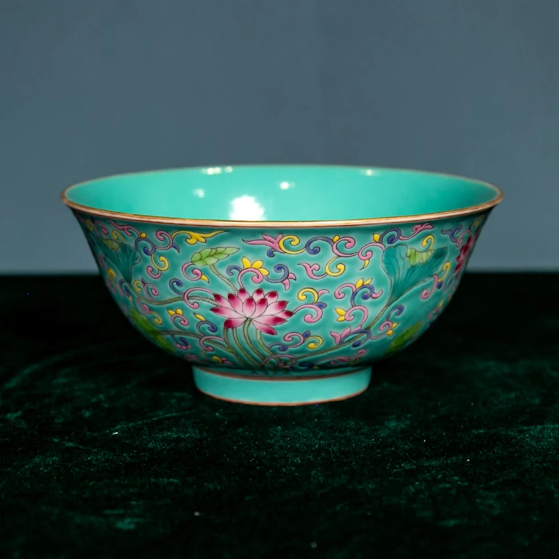 清&雍正粉彩花卉纹赏碗YF10236