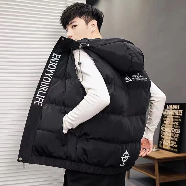 马甲男秋冬季韩版新款百搭棉坎肩学生青年男士马夹棉背心加厚保暖