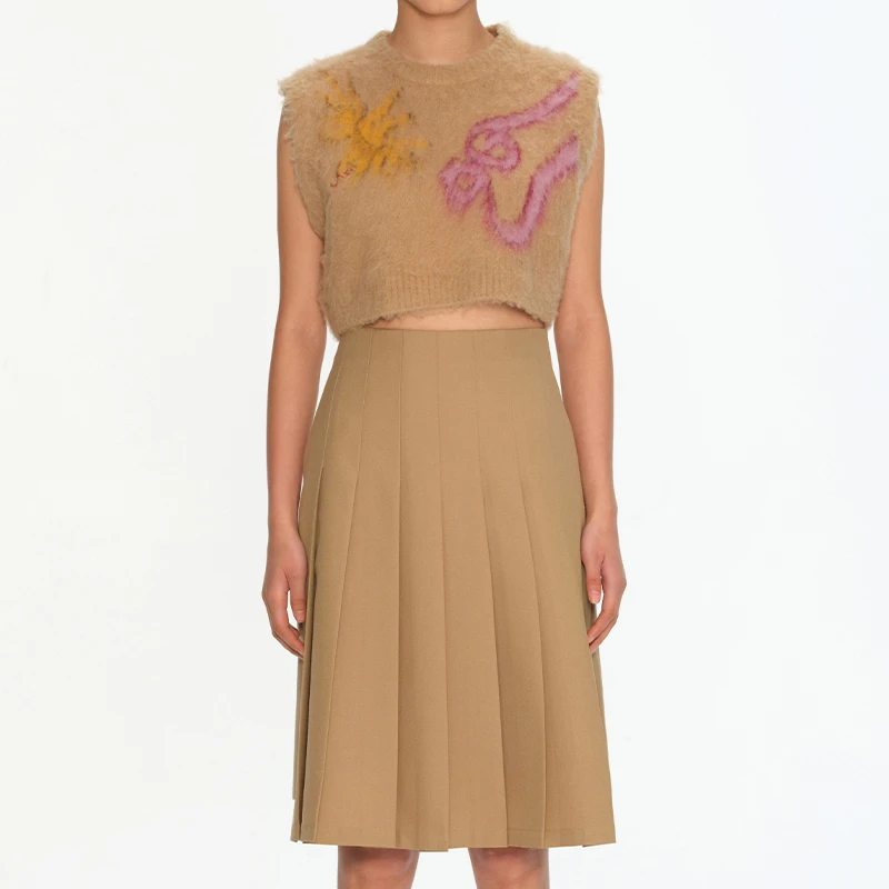 【GARCON BY GARCON】noundnound买手店裙子与西裤拼接百褶裙24新款