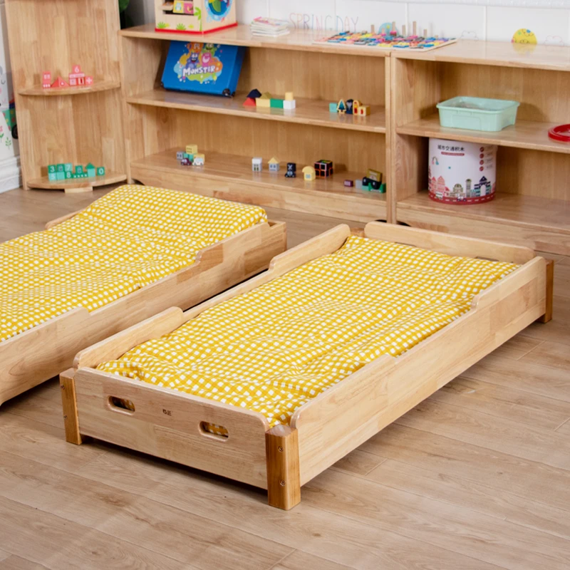 幼儿园午睡床实木托管班小学生午睡床小床儿童床幼儿园午休叠叠床