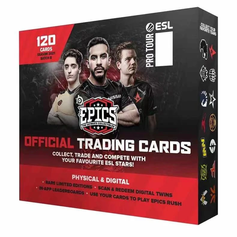 【现货】ESL正版周边 2021版泼墨红盒 csgo职业选手收藏卡