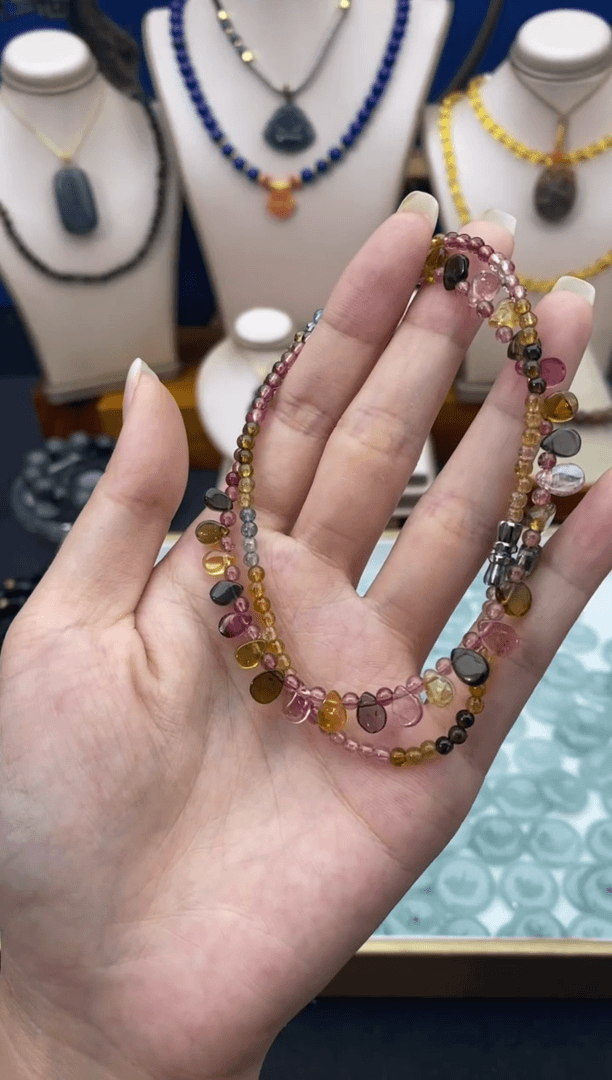 【闪购商品】碧玺颈饰未镶嵌Y17290-碧玺DIY项链