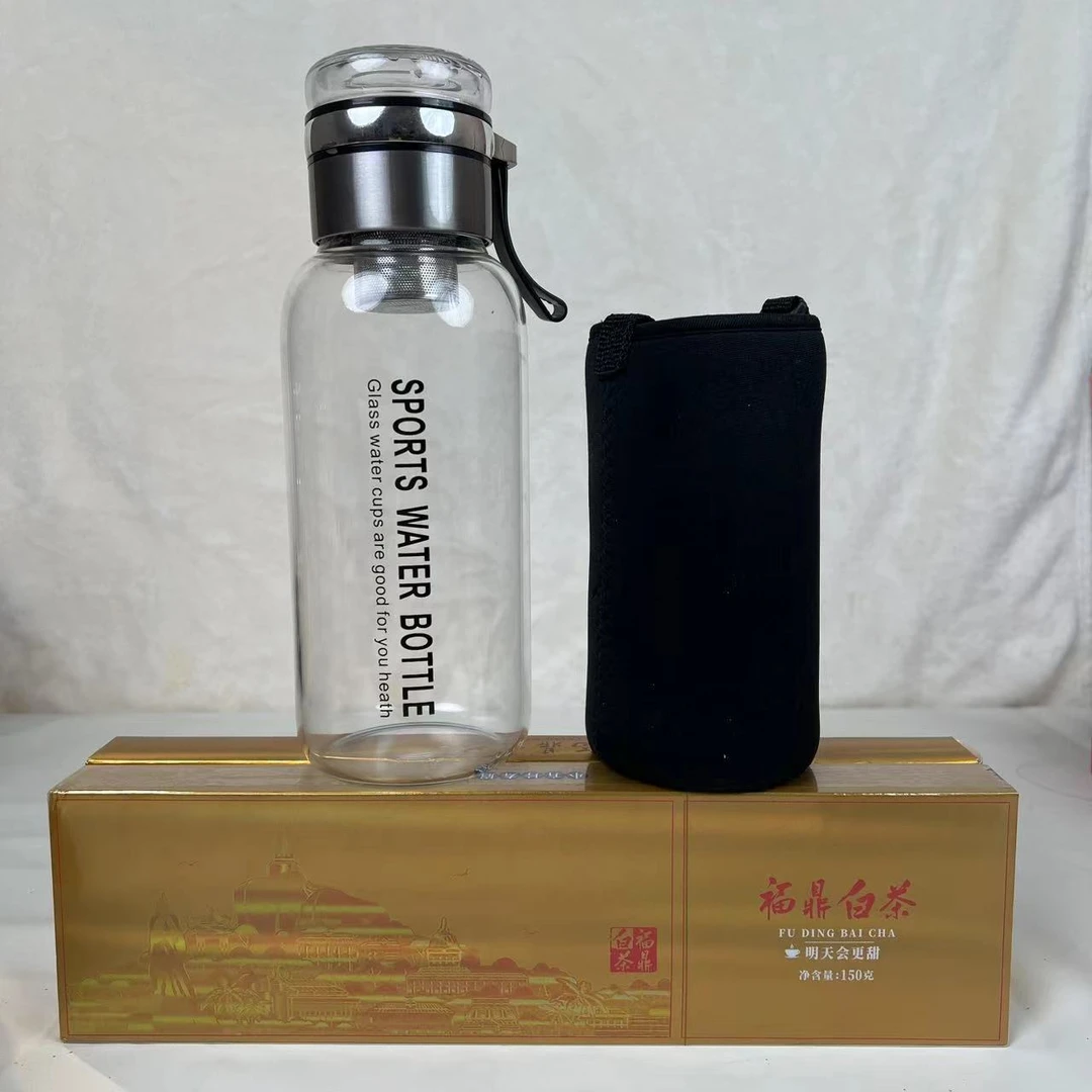金砖烟条装福鼎白茶寿眉紧压小方片+吨吨杯+杯套