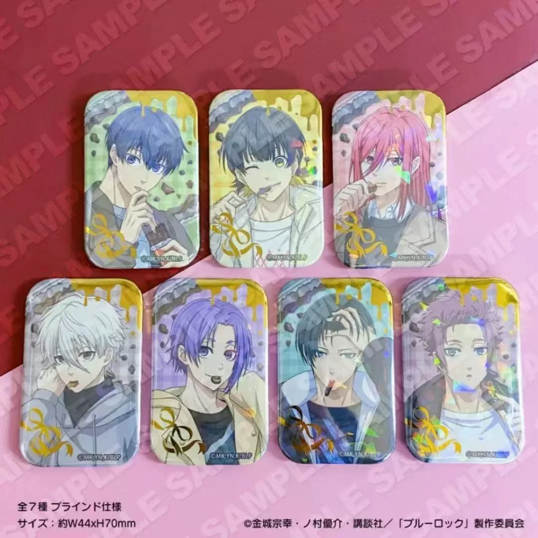 蓝色监狱蓝锁巧克力方吧唧徽章 盲盒代拆