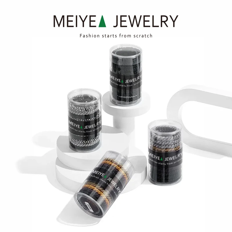 新款罐装发饰高弹力头绳加粗加厚不伤发女皮筋发圈扎马尾发绳头饰