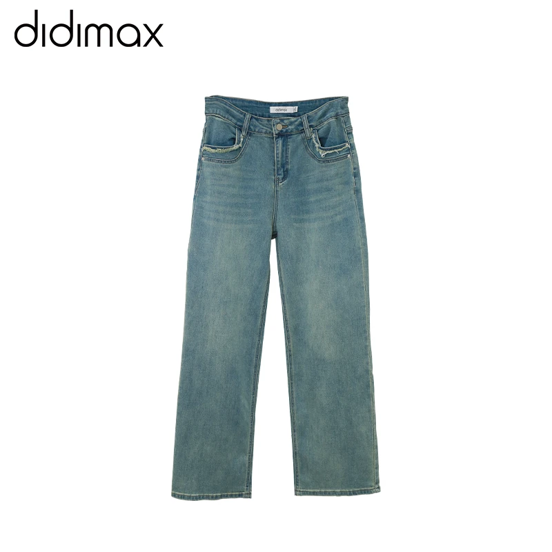 didimax·2024夏季新款百搭风时尚直筒都市休闲风牛仔裤X52218