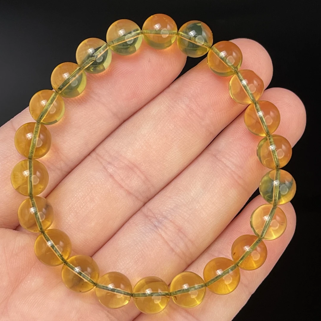 【新疆老郑】蓝珀手串 约8mm（多样性发1件）