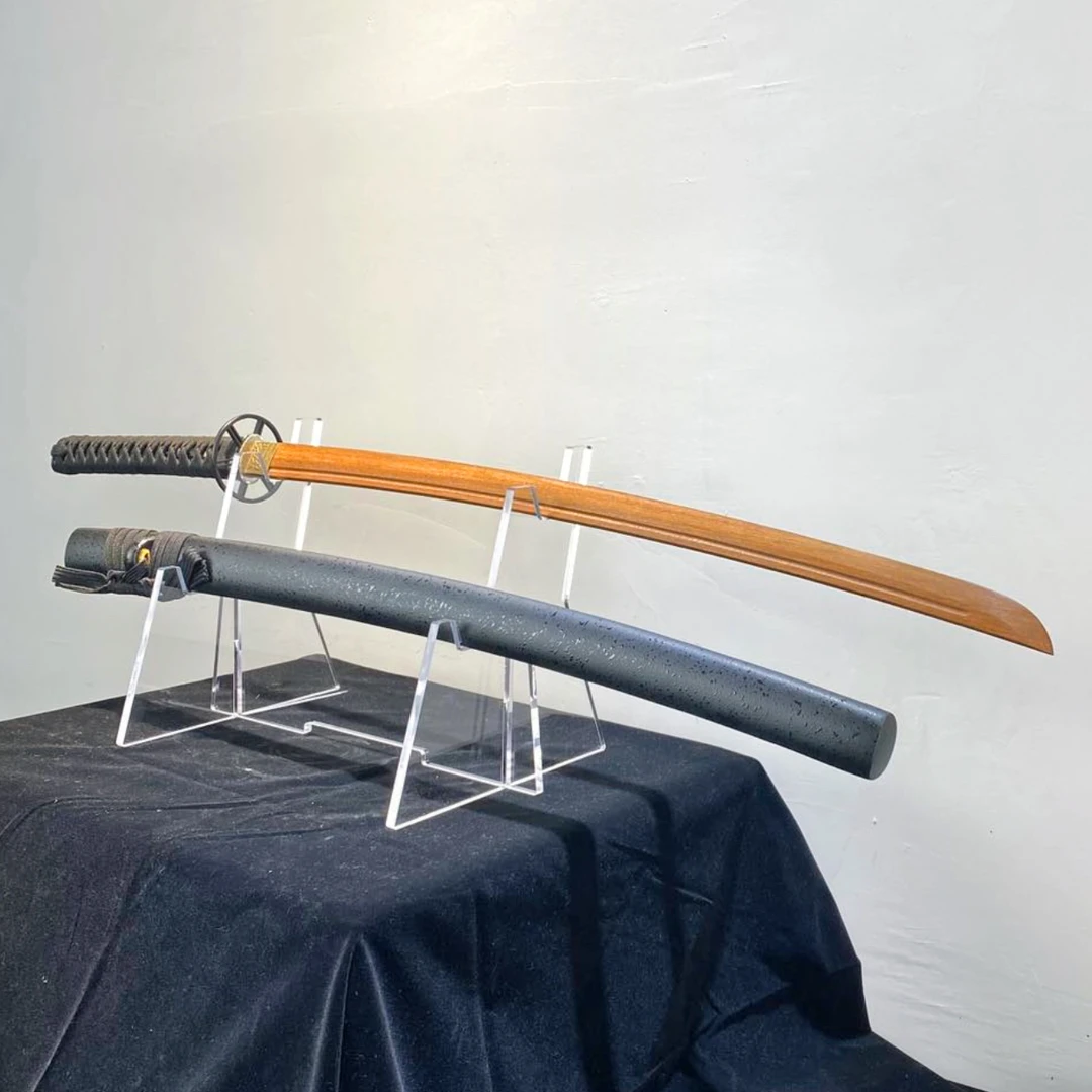 木质疾风木刀居合道安全武术剑道练习健身道具摆件未开刃