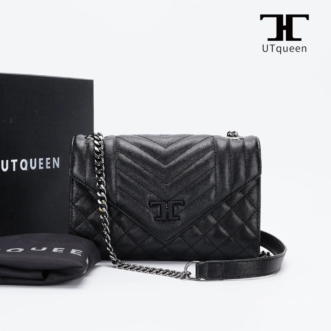 UTqueen Envelope 信封So black包单肩斜挎鱼子酱黑