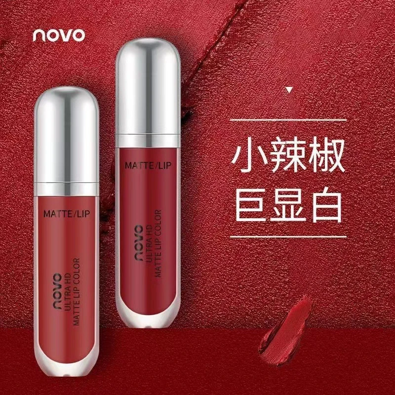 novo秋冬唇釉空气雾面丝哑光学生款平价小众品牌口红素颜丝绒显白