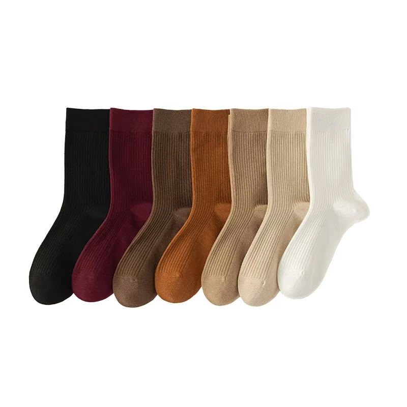 【韩国东大门】干爽透气百搭舒适款复古堆堆袜W6023