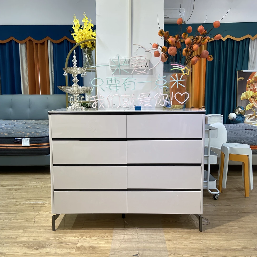 【爱云】现代简约岩板餐边柜八斗柜客厅大容量储物柜