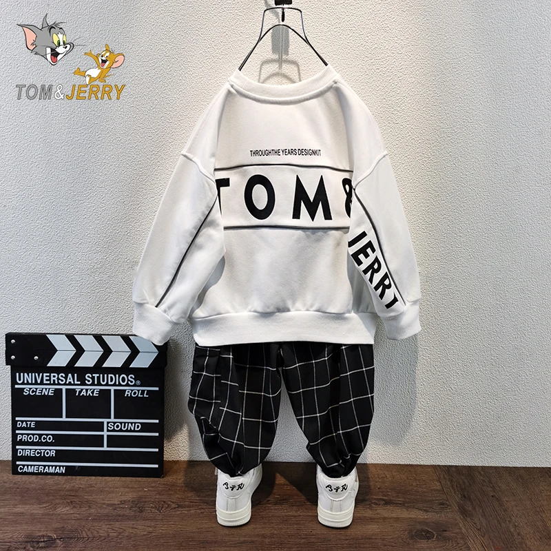 【SJ】TS129猫和老鼠IP童装新款秋装卫衣儿童韩版帅气套头