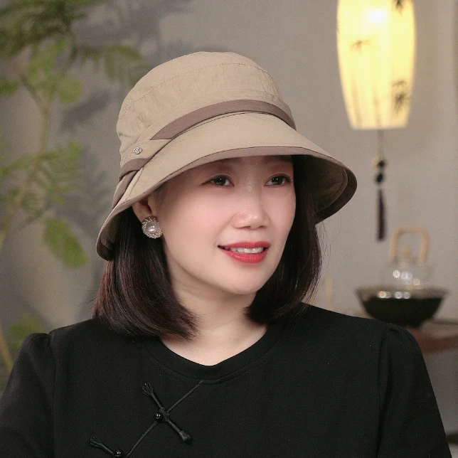 渔夫帽女2025新款夏季百搭遮阳帽遮脸防晒早春出游显脸小休闲帽子