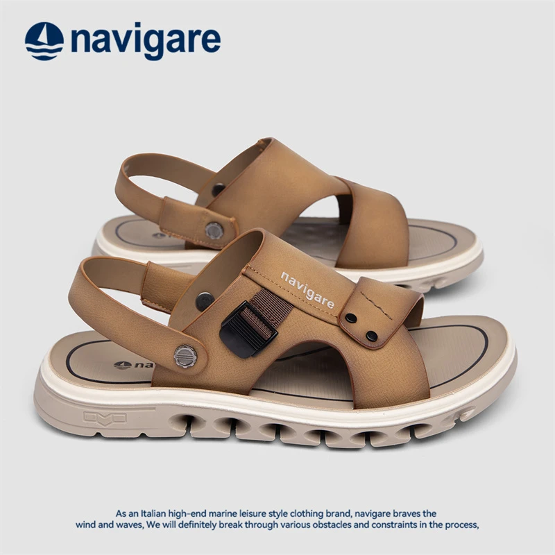 Navigare意大利小帆船男子夏款高档时尚防臭软底沙滩鞋FCHB242001