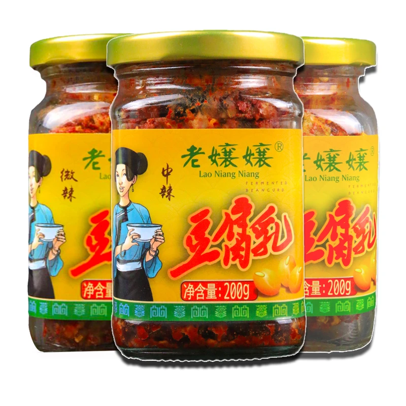 咸香软糯细腻配饭配粥鲜香豆腐乳香辣原味霉豆腐老嬢嬢200g/中辣