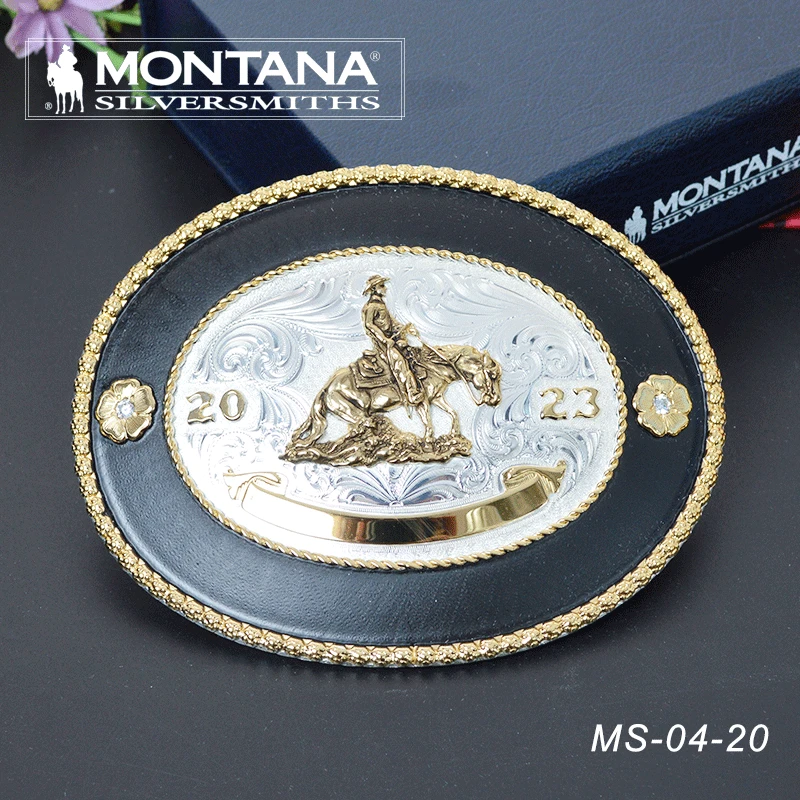 【新】进口Montana美国西部牛仔腰带巴扣皮带腰带巴扣西部巨人马