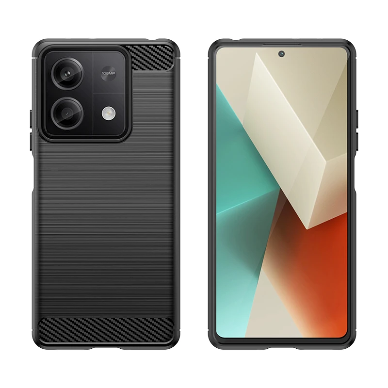 【高档碳纤纹+加高防摔保护】适用红米Note13手机壳磨砂亲肤手感