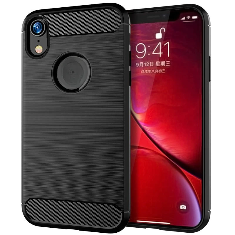 适用苹果XR碳纤纹拉丝手机壳高端全包防摔磨砂超薄散热iPhone舒适