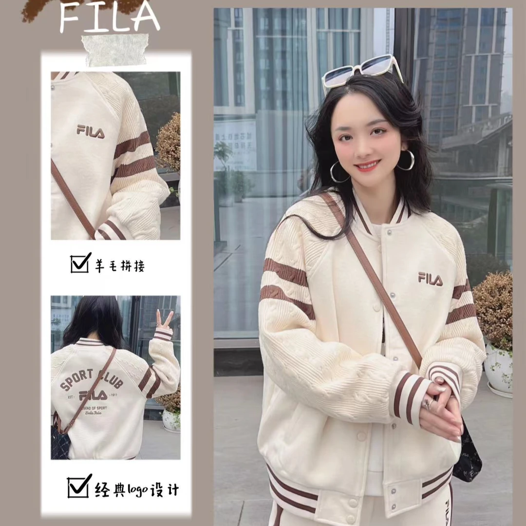 Fila/斐乐【复古运动】时尚经典百搭舒适梭织外套F11W419702F QD