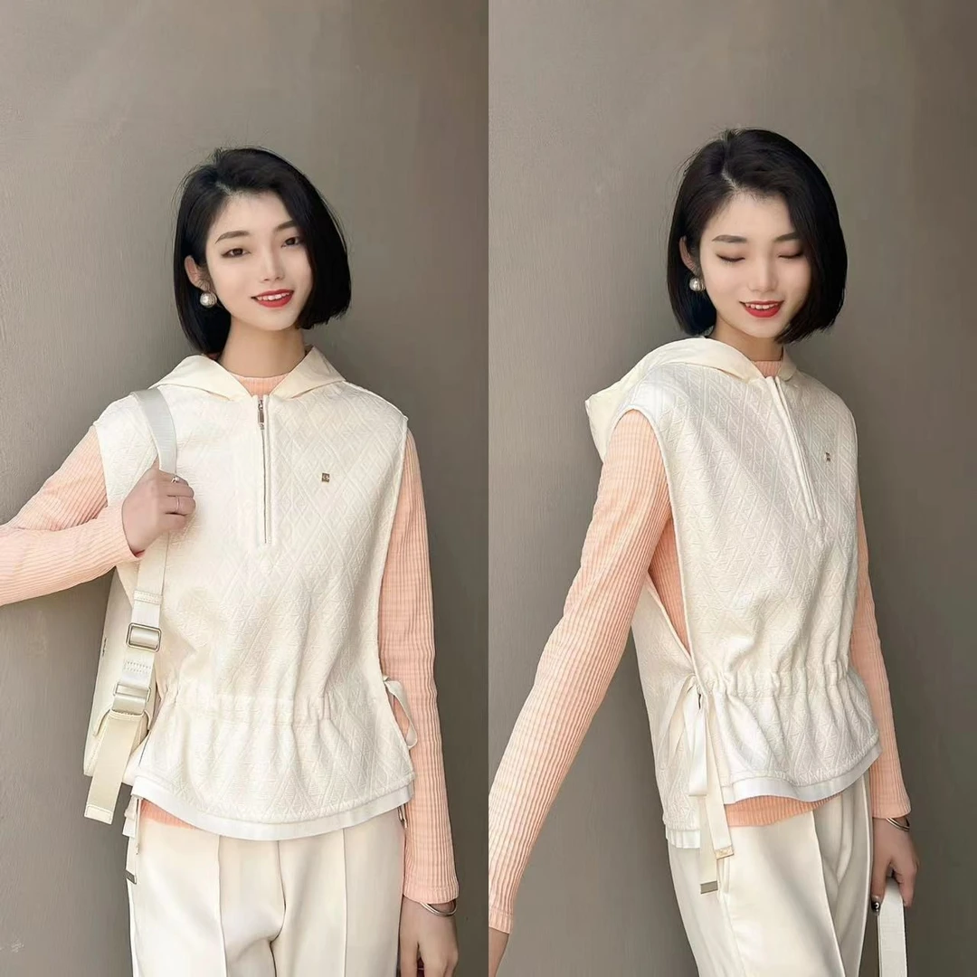 Fila/斐乐外套女子轻商务针织休闲百搭马甲舒适时尚F11W317506F