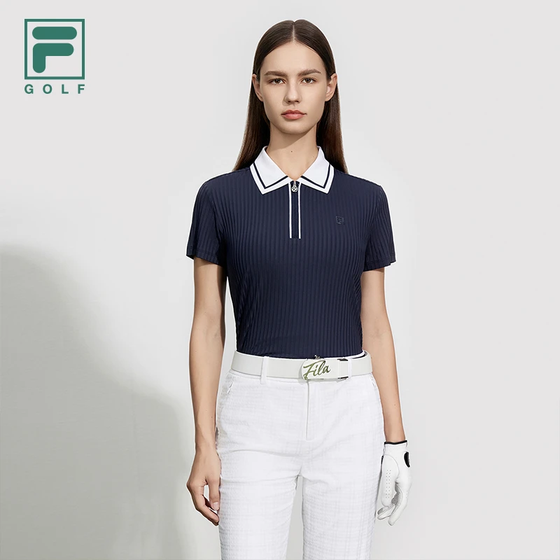 FILA斐乐女装【高尔夫新品】女子高智感场上场下短袖A11W425102F QD