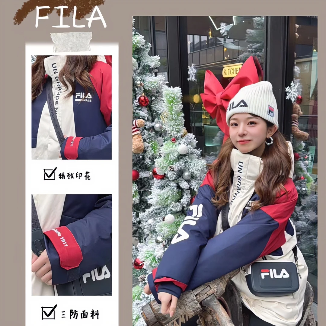 FILA斐乐女装男女同款秋冬羽绒服保暖防寒防水F11M349901F