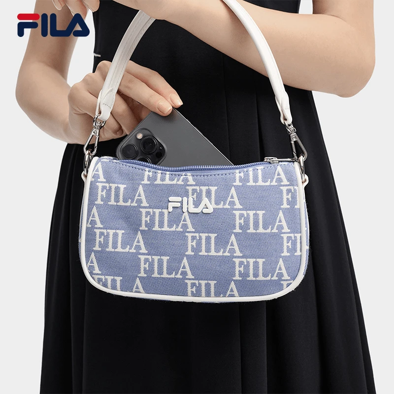 FILA/斐乐女士百搭肩包经典满印高级时尚休闲单肩挎包F13W438170F