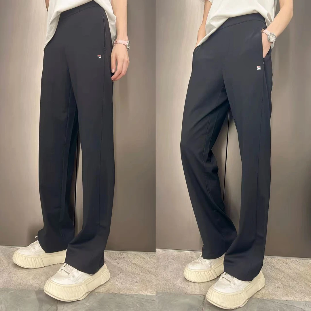 FILA/斐乐女装【薄款凉皮裤】夏窄版阔腿长裤百搭休闲裤F11W338602F