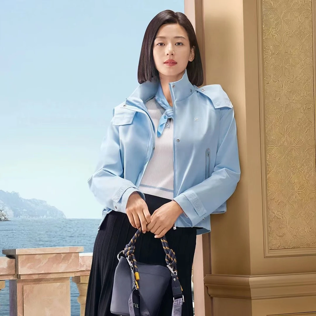 FILA/斐乐外套【全智贤同款】秋款女装气质百搭连帽上衣F11W217705F