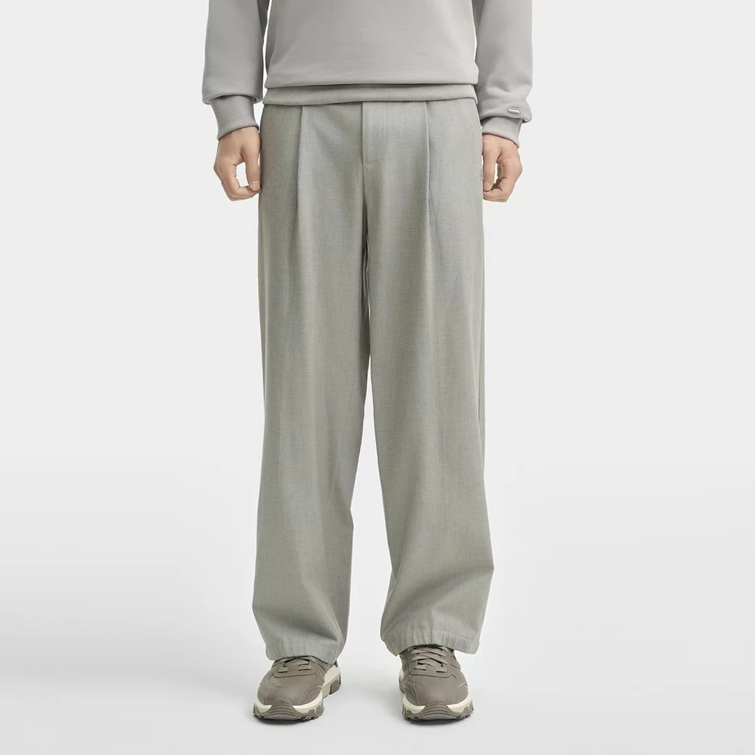 FILA/斐乐【西装直筒裤】男装冬季阔腿宽松新款休闲裤F11M445801F