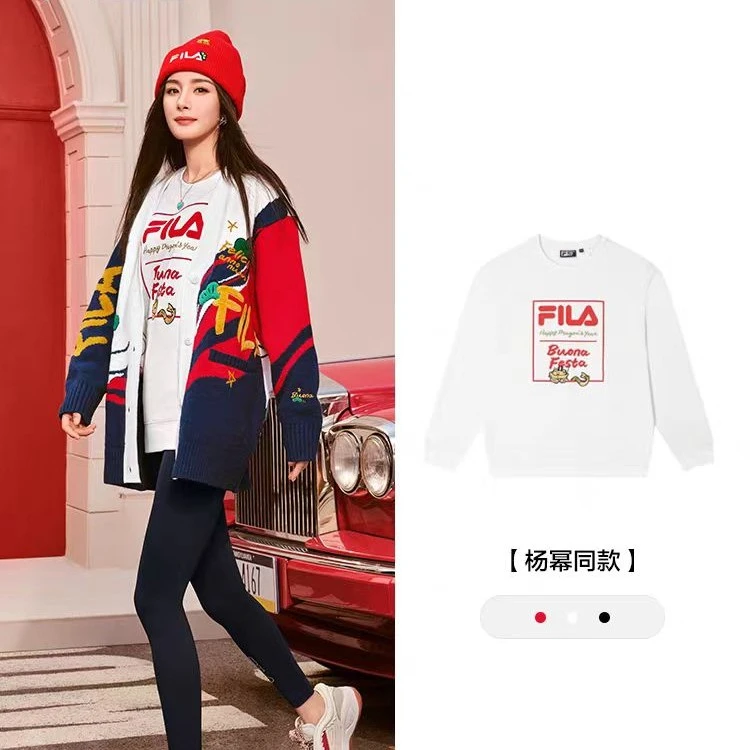 FILA/斐乐女装卫衣新款经典运动套头长袖打底时尚百搭F11U419201F