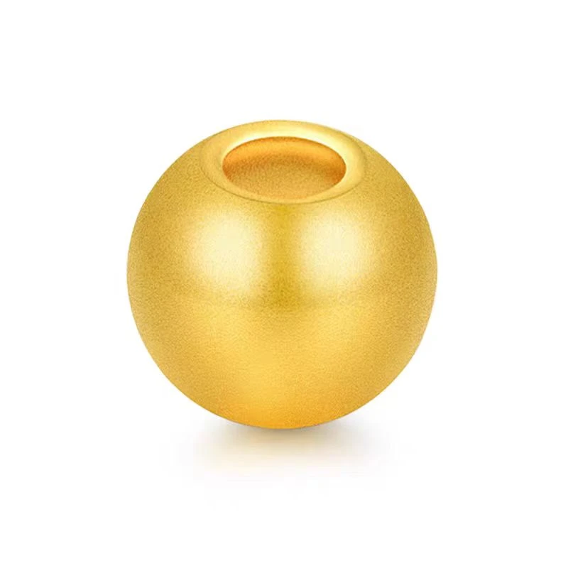 玉匠世家足金999古法5mm黄金散珠配件配合金链多样性发其一