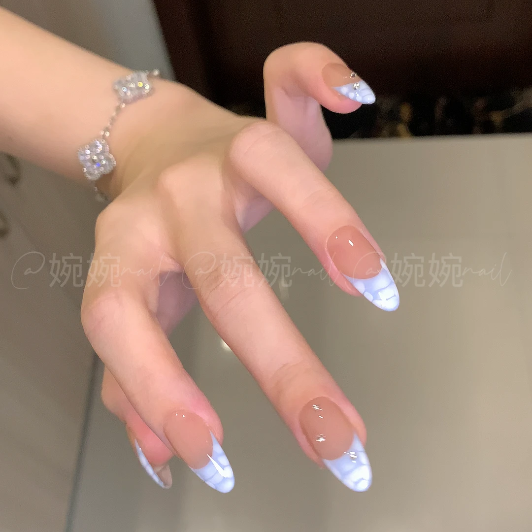 【设计师-鳄鱼纹】纯手工手绘彩绘显白百搭穿戴甲贴片