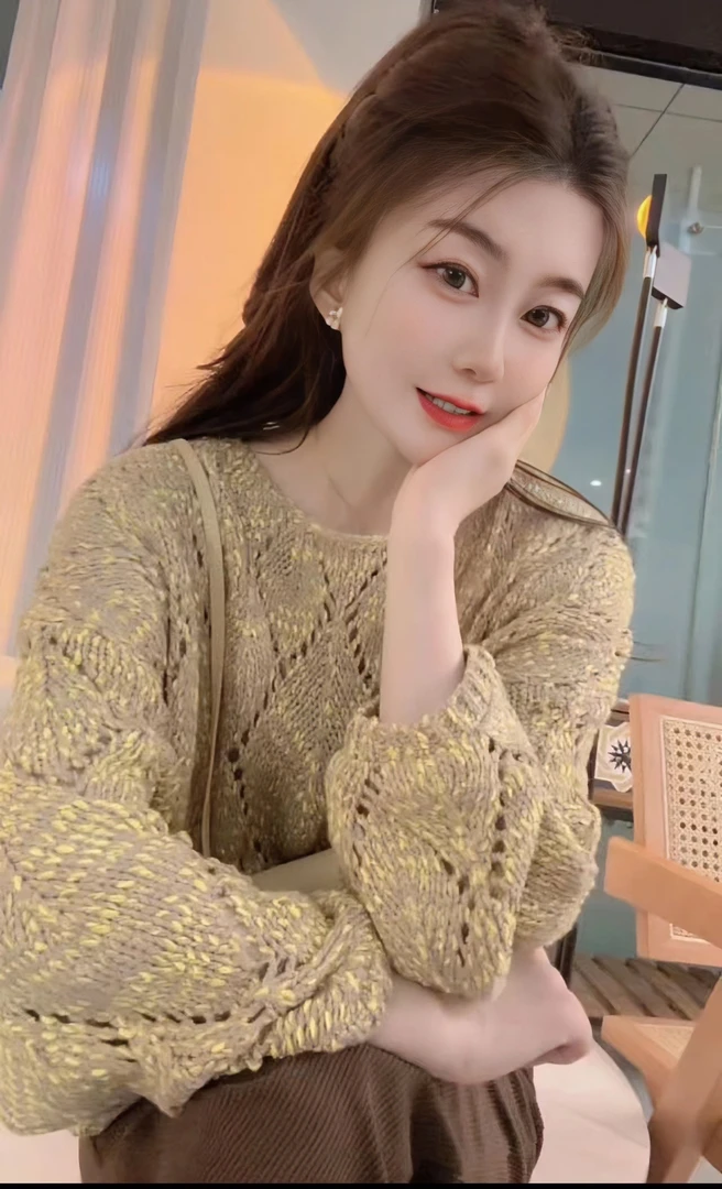 『慵懒休闲S』时尚百搭休闲舒适简约潮流毛衣7981