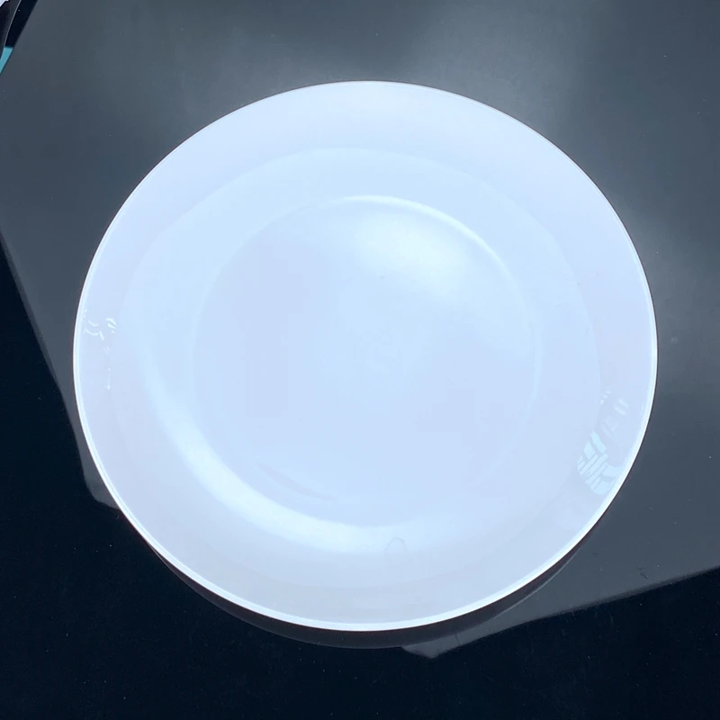 纯白骨瓷圆形盘子家用平盘菜盘陶瓷圆盘西餐盘酒店餐厅饭店浅式盘