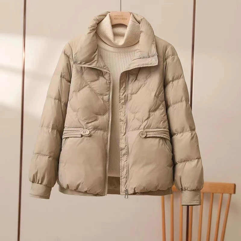 短款轻薄棉服女2023年新款时尚立领气质保暖冬装冬季显瘦外套韩版