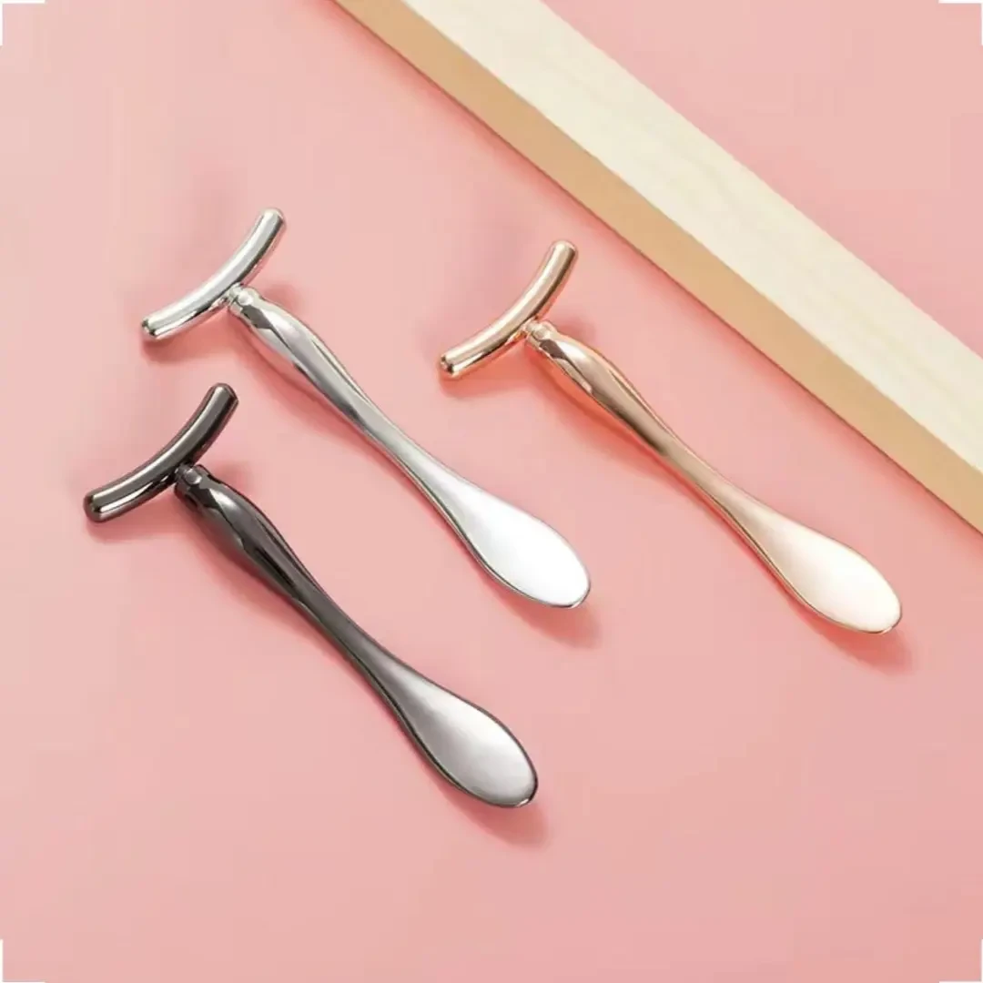 吉祥草 T型面霜挑棒眼霜按摩棒化妆品挖取勺面部眼部美容脸部护肤