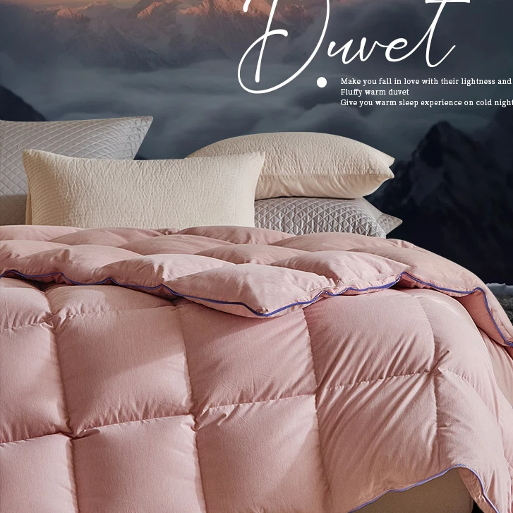 【重约8斤】高奢羽翼绒冬被加厚被子春秋被芯-粉色鹅