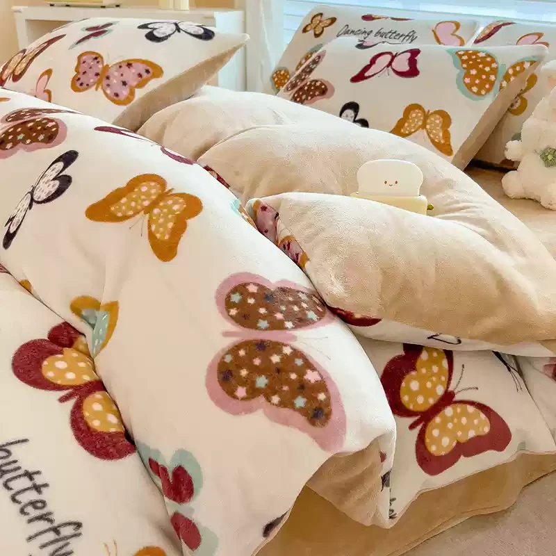 丽丝绒被套单件-蝴蝶精灵