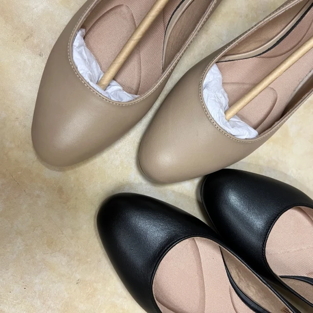 工作鞋牛皮小圆头低跟玛丽珍浅口小单鞋软底女士百搭