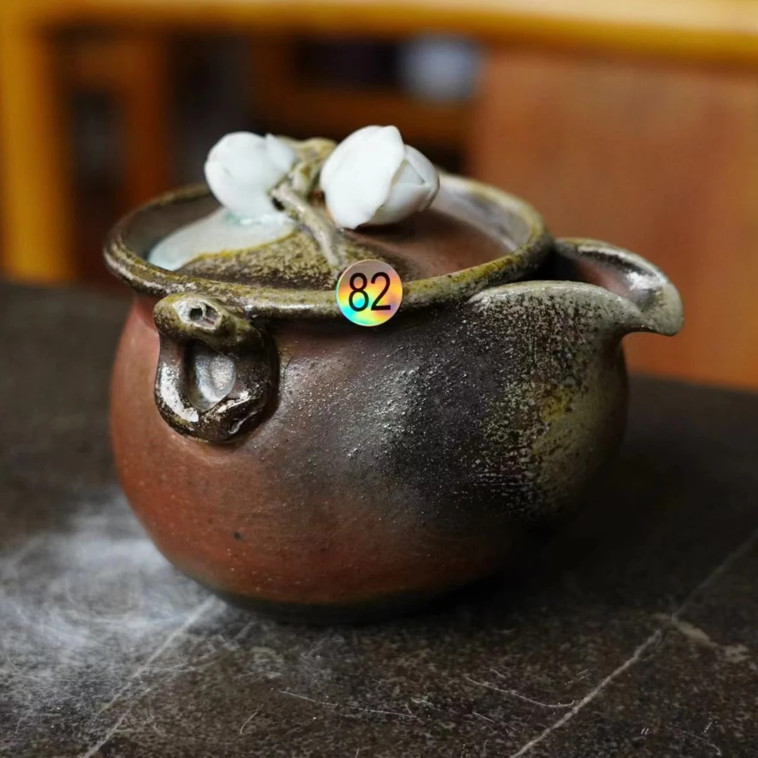 手工陶瓷煮水柴烧茶具茶壶陶壶创意粗陶复古日式宝瓶